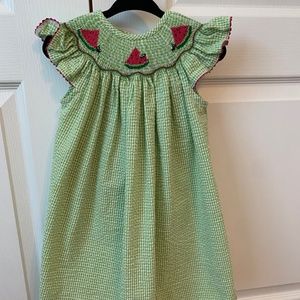 Smocked watermelon dress